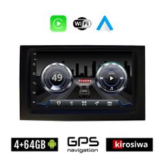 KIROSIWA 4+64GB SKODA FABIA (2000 - 2007) Android οθόνη αυτοκίνητου 4GB με GPS WI-FI (ηχοσύστημα αφής 7" ιντσών Youtube Playstore MP3 USB Radio Bluetooth Mirrorlink 4x60W Apple Carplay Android Auto)