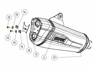 Κωδ.302933 Akrapovic βίδα από ατσάλι P-FB127 για YAMAHA XP 530 T-Max ABS 17-19 / 560 20-22 Τεμάχιο τηλ.215-215-8211