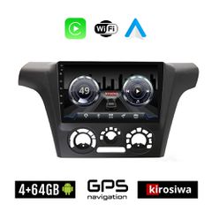 KIROSIWA 4+64GB MITSUBISHI OUTLANDER A/C (2001 - 2005) Android οθόνη αυτοκίνητου 4GB με GPS WI-FI (ηχοσύστημα αφής 9" ιντσών Youtube Playstore MP3 USB Radio Bluetooth Mirrorlink 4x60W Apple Carplay An