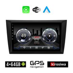 KIROSIWA 4+64GB VOLKSWAGEN GOLF 6 (2008 - 2013) Android οθόνη αυτοκίνητου 4GB με GPS WI-FI (VW ηχοσύστημα αφής 9" ιντσών Youtube Playstore MP3 USB Radio Bluetooth Mirrorlink 4x60W Apple Carplay Androi