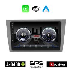 KIROSIWA 4+64GB VOLKSWAGEN GOLF 6 (2008 - 2013) Android οθόνη αυτοκίνητου 4GB με GPS WI-FI (VW ηχοσύστημα αφής 9" ιντσών Youtube Playstore MP3 USB Radio Bluetooth Mirrorlink 4x60W Apple Carplay Androi