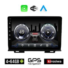 KIROSIWA 4+64GB HONDA HRV (μετά το 2021) Android οθόνη αυτοκίνητου 4GB με GPS WI-FI (ηχοσύστημα αφής 9" ιντσών OEM Youtube Playstore MP3 USB Radio Bluetooth Mirrorlink 4x60W Apple Carplay Android Auto