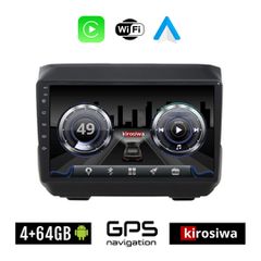 KIROSIWA 4+64GB DODGE (μετά το 2007) Android οθόνη αυτοκίνητου 4GB με GPS WI-FI (ηχοσύστημα αφής 9" ιντσών OEM Youtube Playstore MP3 USB Radio Bluetooth Mirrorlink 4x60W Apple Carplay Android Auto)