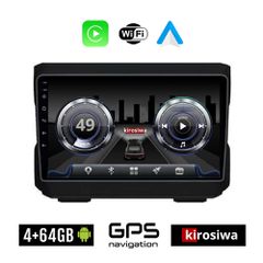 KIROSIWA 4+64GB JEEP CHEROKEE (2007 - 2014) Android οθόνη αυτοκίνητου 4GB με GPS WI-FI (ηχοσύστημα αφής 9" ιντσών OEM Youtube Playstore MP3 USB Radio Bluetooth Mirrorlink 4x60W Apple Carplay Android A