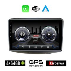 KIROSIWA 4+64GB TOYOTA YARIS (1999-2004) Android οθόνη αυτοκίνητου 4GB με GPS WI-FI ( TOYOTA ηχοσύστημα αφής 9" ιντσών OEM Youtube Playstore MP3 USB Radio Bluetooth Mirrorlink 4x60W Apple Carplay Andr