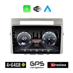 KIROSIWA 4+64GB TOYOTA VERSO (2004 - 2009) Android οθόνη αυτοκίνητου 4GB με GPS WI-FI (ηχοσύστημα αφής 9" ιντσών OEM Youtube Playstore MP3 USB Radio Bluetooth Mirrorlink 4x60W Apple Carplay Android Au