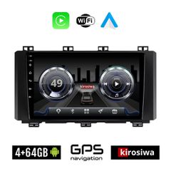 KIROSIWA 4+64GB SEAT ATECA (μετά το 2017) Android οθόνη αυτοκίνητου 4GB με GPS WI-FI (ηχοσύστημα αφής 9" ιντσών OEM Youtube Playstore MP3 USB Radio Bluetooth Mirrorlink 4x60W Apple Carplay Android Aut