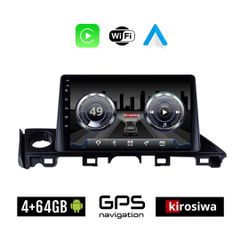 KIROSIWA 4+64GB MAZDA 6 (2017-2020) Android οθόνη αυτοκίνητου 4GB με GPS WI-FI (ηχοσύστημα αφής 9" ιντσών OEM Youtube Playstore MP3 USB Radio Bluetooth Mirrorlink 4x60W Apple Carplay Android Auto)