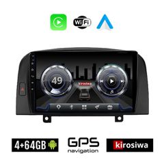 KIROSIWA 4+64GB HYUNDAI SONATA 2006-2009 Android οθόνη αυτοκίνητου 4GB με GPS WI-FI (ηχοσύστημα αφής 9" ιντσών OEM Youtube Playstore MP3 USB Radio Bluetooth Mirrorlink 4x60W Apple Carplay Android Auto