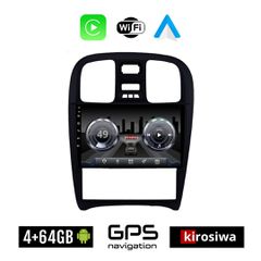 KIROSIWA 4+64GB HYUNDAI SONATA 2000-2006 Android οθόνη αυτοκίνητου 4GB με GPS WI-FI (ηχοσύστημα αφής 9" ιντσών OEM Youtube Playstore MP3 USB Radio Bluetooth Mirrorlink 4x60W Apple Carplay Android Auto