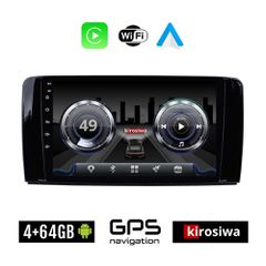 KIROSIWA 4+64GB MERCEDES R (W251) 2006 - 2015 Android οθόνη αυτοκίνητου 4GB με GPS WI-FI (ηχοσύστημα αφής 9" ιντσών Benz OEM Youtube Playstore MP3 USB Radio Bluetooth Mirrorlink 4x60W Apple Carplay An