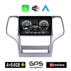 KIROSIWA 4+64GB JEEP GRAND CHEROKEE (μετά το 2011) Android οθόνη αυτοκίνητου 4GB με GPS WI-FI (ηχοσύστημα αφής 9" ιντσών OEM Youtube Playstore MP3 USB Radio Bluetooth Mirrorlink 4x60W Apple Carplay An
