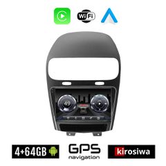 KIROSIWA 4+64GB FIAT FREEMONT (μετά το 2008) Android οθόνη αυτοκίνητου 4GB με GPS WI-FI (ηχοσύστημα αφής 9" ιντσών OEM Youtube Playstore MP3 USB Radio Bluetooth Mirrorlink 4x60W Apple Carplay Android