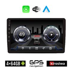 KIROSIWA 4+64GB FIAT DUCATO (2006-2011) Android οθόνη αυτοκίνητου 4GB με GPS WI-FI (ηχοσύστημα αφής 9" ιντσών OEM Youtube Playstore MP3 USB Radio Bluetooth Mirrorlink 4x60W Apple Carplay Android Auto)