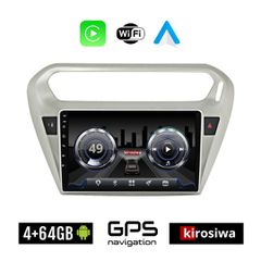 KIROSIWA 4+64GB PEUGEOT 301 (μετά το 2013) Android οθόνη αυτοκίνητου 4GB με GPS WI-FI (ηχοσύστημα αφής 9" ιντσών OEM Youtube Playstore MP3 USB Radio Bluetooth Mirrorlink 4x60W Apple Carplay Android Au