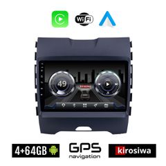 KIROSIWA 4+64GB FORD EDGE (μετά το 2015) Android οθόνη αυτοκίνητου 4GB με GPS WI-FI (ηχοσύστημα αφής 9" ιντσών Youtube Playstore MP3 USB Radio Bluetooth Mirrorlink 4x60W Apple Carplay Android Auto)