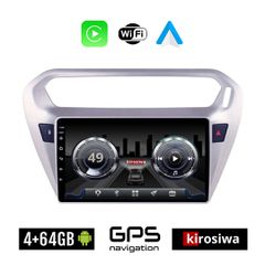 KIROSIWA 4+64GB CITROEN ELYSEE (μετά το 2012) Android οθόνη αυτοκίνητου 4GB με GPS WI-FI (ηχοσύστημα αφής 9" ιντσών Youtube Playstore MP3 USB Radio Bluetooth Mirrorlink 4x60W Apple Carplay Android Aut