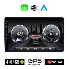 KIROSIWA 4+64GB MITSUBISHI OUTLANDER (2001 - 2005) Android οθόνη αυτοκίνητου 4GB με GPS WI-FI (ηχοσύστημα αφής 9" ιντσών OEM Youtube Playstore MP3 USB Radio Bluetooth Mirrorlink 4x60W Apple Carplay An