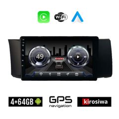 KIROSIWA 4+64GB SUBARU BRZ (μετά το 2012) Android οθόνη αυτοκίνητου 4GB με GPS WI-FI (ηχοσύστημα αφής 9" ιντσών OEM Youtube Playstore MP3 USB Radio Bluetooth Mirrorlink 4x60W Apple Carplay Android Aut