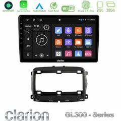 Clarion GL300 Series 4Core Android11 2+32GB  Fiat 500 2016 Navigation Multimedia Tablet 9" Με Carplay & Android Auto