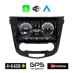 KIROSIWA 4+64GB NISSAN QASHQAI (μετά το 2014) Android οθόνη αυτοκίνητου 4GB με GPS WI-FI (ηχοσύστημα αφής 10" ιντσών OEM Youtube Playstore MP3 USB Radio Bluetooth Mirrorlink 4x60W Apple Carplay A