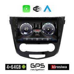 KIROSIWA 4+64GB NISSAN QASHQAI (μετά το 2014) Android οθόνη αυτοκίνητου 4GB με GPS WI-FI (ηχοσύστημα αφής 10" ιντσών OEM Youtube Playstore MP3 USB Radio Bluetooth Mirrorlink 4x60W Apple Carplay Androi