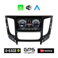 KIROSIWA 4+64GB MITSUBISHI L200 (2015 - 2019) CLIMA Android οθόνη αυτοκίνητου 4GB με GPS WI-FI (ηχοσύστημα αφής 9" ιντσών OEM Youtube Playstore MP3 USB Radio Bluetooth Mirrorlink 4x60W Apple Carplay A