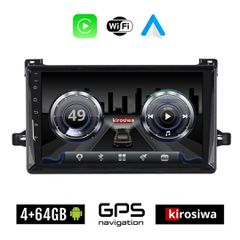 KIROSIWA 4+64GB TOYOTA PRIUS (μετά το 2016) Android οθόνη αυτοκίνητου 4GB με GPS WI-FI (ηχοσύστημα αφής 9" ιντσών OEM Youtube Playstore MP3 USB Radio Bluetooth Mirrorlink 4x60W Apple Carplay Android A