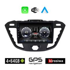 KIROSIWA 4+64GB FORD TRANSIT CUSTOM (μετά το 2013) Android οθόνη αυτοκίνητου 4GB με GPS WI-FI (ηχοσύστημα αφής 9" ιντσών OEM Youtube Playstore MP3 USB Radio Bluetooth Mirrorlink 4x60W Apple Carplay An