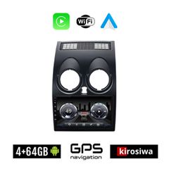 KIROSIWA 4+64GB NISSAN QASHQAI (2006 - 2013) Android οθόνη αυτοκίνητου 4GB με GPS WI-FI (ηχοσύστημα αφής 9" ιντσών OEM Youtube Playstore MP3 USB Radio Bluetooth Mirrorlink 4x60W Apple Carplay Android