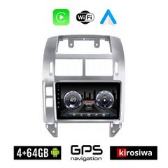 KIROSIWA 4+64GB VOLKSWAGEN POLO (2002-2009) Android οθόνη αυτοκίνητου 4GB με GPS WI-FI (VW ηχοσύστημα αφής 9" ιντσών OEM Youtube Playstore MP3 USB Radio Bluetooth Mirrorlink 4x60W Apple Carplay Androi
