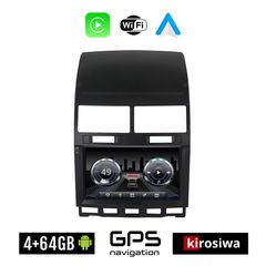 KIROSIWA 4+64GB Volkswagen TOUAREG (2003 - 2011) Android οθόνη αυτοκίνητου 4GB με GPS WI-FI (VW ηχοσύστημα αφής 9" ιντσών OEM Youtube Playstore MP3 USB Radio Bluetooth Mirrorlink 4x60W Apple Carp