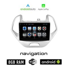 FORD KA (μετά το 2017) Android οθόνη αυτοκίνητου 8GB + 128GB με GPS WI-FI (ηχοσύστημα αφής 9" ιντσών OEM Android Auto Apple Carplay Youtube Playstore MP3 USB Radio Bluetooth εργοστασιακή 4x60W ασημί)