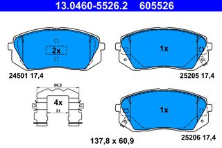 Σετ τακακιών φρένων, δίσκος φρένου  HYUNDAI I40 I, I40 I CW, KONA, KONA/SUV, TUCSON, TUCSON/SUV; KIA SOUL II, SPORTAGE IV 1.0-2.4 07.11-