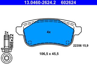 Σετ τακακιών φρένων, δίσκος φρένου  NISSAN JUKE; RENAULT CAPTUR II, CLIO V, ESPACE V, FLUENCE, GRAND SCENIC III, GRAND SCENIC IV, MEGANE, MEGANE III 1.0-Electric 11.08-