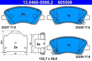 Σετ τακακιών φρένων, δίσκος φρένου  HYUNDAI BAYON, I20 III; KIA RIO IV, STONIC 1.0-1.6D 01.17-