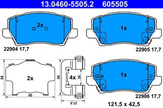 Σετ τακακιών φρένων, δίσκος φρένου  KIA PICANTO III 1.0/1.0LPG/1.2 03.17-