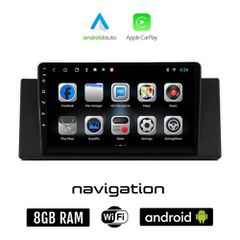 BMW X5 E53 (1999 - 2006) Android οθόνη αυτοκίνητου 8GB + 128GB με GPS WI-FI (ηχοσύστημα αφής 9" ιντσών OEM Android Auto Apple Carplay Youtube Playstore MP3 USB Radio Bluetooth Χ5 (Ε53) εργοστασιακή 4x