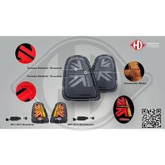 MINI COOPER R56/R57 TAILLIGHTS UNION JACK SMOKE GREY - BLACK / ΟΠΙΣΘΙΑ ΦΑΝΑΡΙΑ 