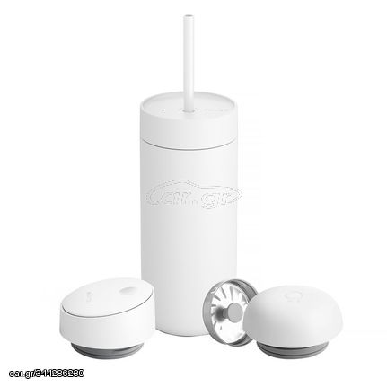 Fellow Carter thermal mug set + 3 caps white matt 473 ml