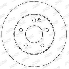 Δισκόπλακα JURID 561697J Mercedes-Benz C-Class SW S202 2300cc C230 Turbo150ps 1996-1998 (2024210712,2024210912,A2024210712,A2024210912,A202421091264)