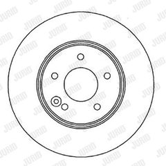 Δισκόπλακα JURID 562034J Mercedes-Benz C-Class Coupe CL203 3200cc C320 218ps 2002-2008 (05098063AA,05098064AA,2034210512,2104211212,2104211512)