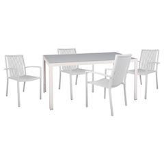 ΣΕΤ ΤΡΑΠΕΖΑΡΙΑΣ 5ΤΜΧ BRONCA HM21023 ΜΕΤΑΛ.ΤΡΑΠΕΖΙ-4 ΠΟΛΥΘΡΟΝΕΣ ΑΛΟΥΜΙΝΙΟΥ-ΛΕΥΚΟ