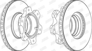 Δισκόπλακα JURID 567769J Mercedes-Benz Vario 4300cc D 129ps 1996- (6684230212,6684230412,A6684230412)