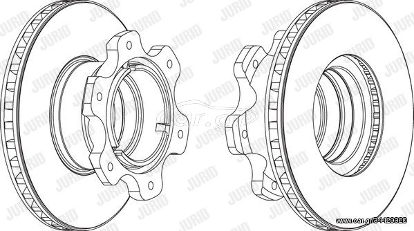 Δισκόπλακα JURID 567769J Mercedes-Benz Vario 4300cc D 129ps 1996- (6684230212,6684230412,A6684230412)