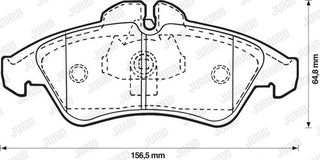 Σετ τακάκια, δισκόφρενα JURID 571844J Mercedes-Benz Sprinter Bus 2900cc D 122ps 1995-2000 (0024203920,0024209920,0044205520,2D0698151,2D0698151C)