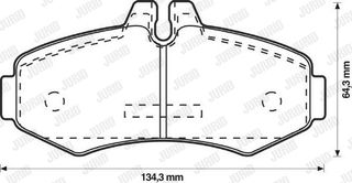 Σετ τακάκια, δισκόφρενα JURID 571946J Mercedes-Benz Sprinter Bus 2100cc D 129ps 2000-2006 (0004214110,0034200120,0034205420,4214110)