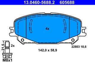 Σετ τακακιών φρένων, δίσκος φρένου  RENAULT ARKANA I, CAPTUR II, ESPACE V, GRAND SCENIC IV, MEGANE IV, SCENIC IV, TALISMAN 1.0-2.0D 02.15-