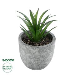 GloboStar® Artificial Garden SUCCULENT ALOE 21030 Διακοσμητικό Φυτό Παχύφυτο Αλόη Υ10cm