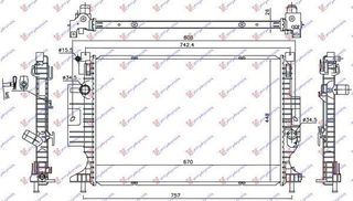 Ψυγείο Νερού 1.5 EcoBoost/2.0 TDCi [2015 Και Μετά] (67x44.8x2.6) Ford Focus 2014-2018